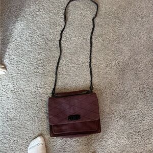 Rebecca Minkoff Quilted Crossbody Bag - Burgundy